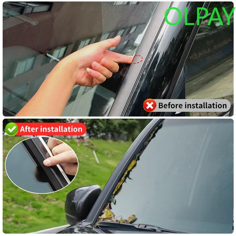 For 2021-2026 Land Cruiser LC300,Lexus LX600  Sound insulation Dustproof Rubber strip Accessories Front windshield sealing strip