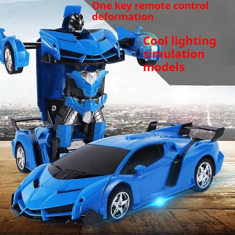 Mini 2 In 1 Afstandsbediening Auto King Kong Draadloze Afstandsbediening Auto Robot Opladen Beweging Jongen Kinderen Speelgoed Geschenken Verrassing