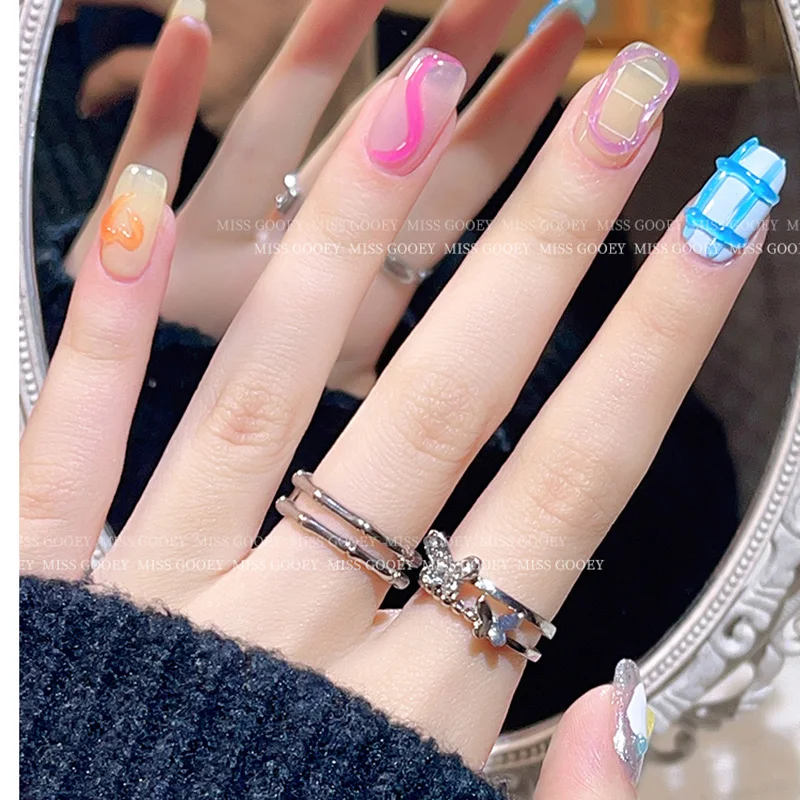 3D Pudding Gel Korean-style Elastic 5D Solid Painting Gel Candy Macaron Tube Emboss Nail Gel DIY Pigmented 5D Pudding Liner Gel