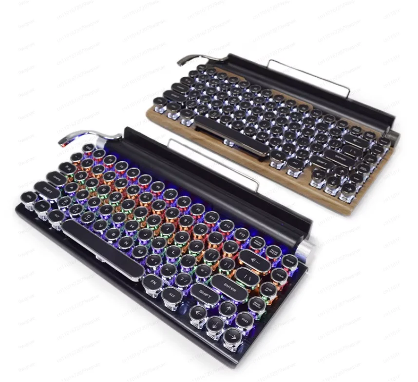 

Ретро пишущая машинка, беспроводная Bluetooth, двойной режим, механическая клавиатура, компьютер, планшет, iPad, телефон