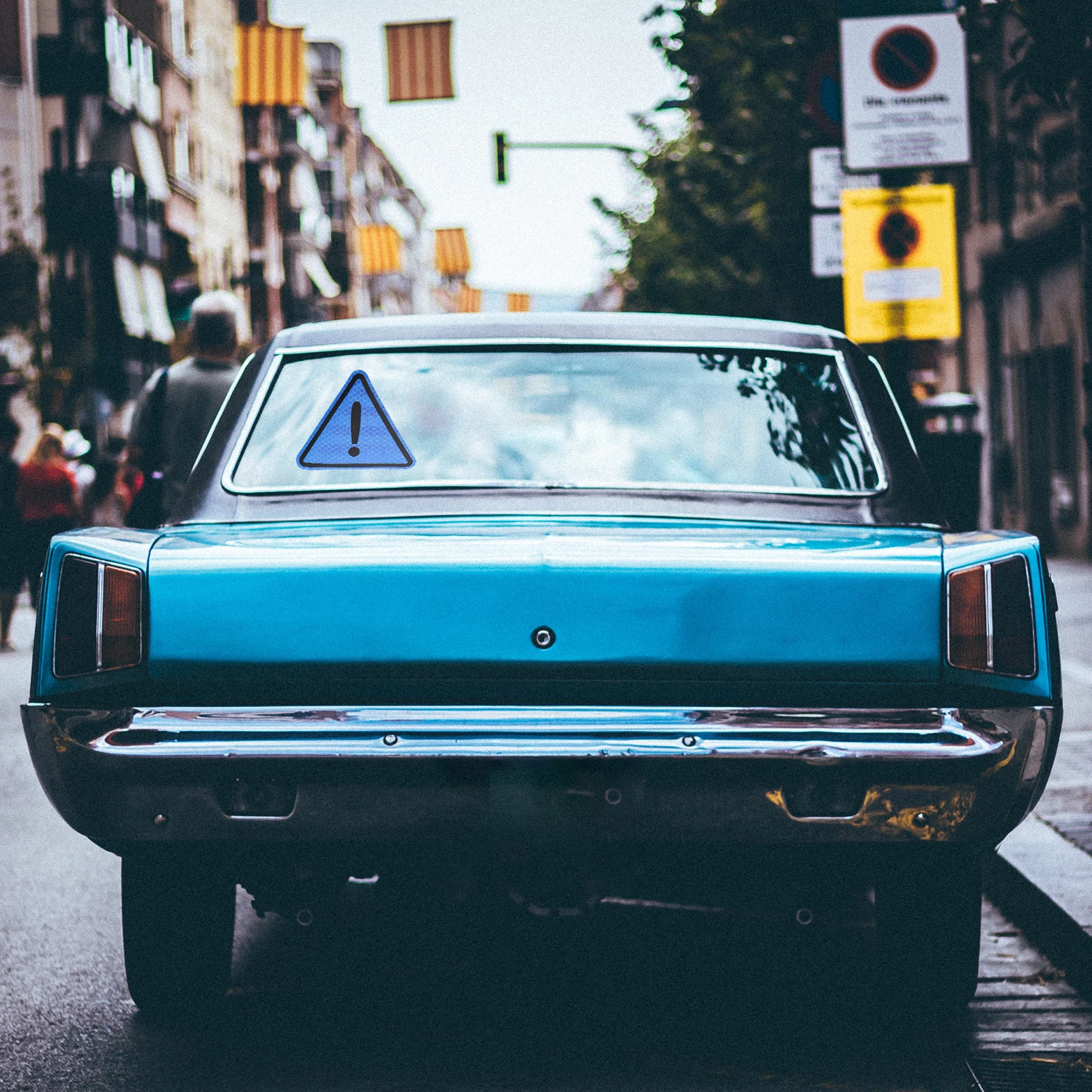 Reflective Stickers Sign Car Warning Signs for Decals Automotive Triangle