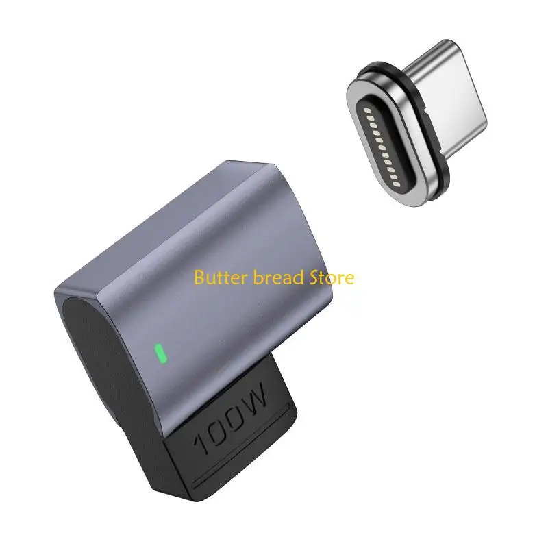 

W89C 5A Быстрая зарядка USB Type C Магнитный преобразователь данных Сильный магнитный адаптер Typec PD 100 Вт Разъем для быстрой