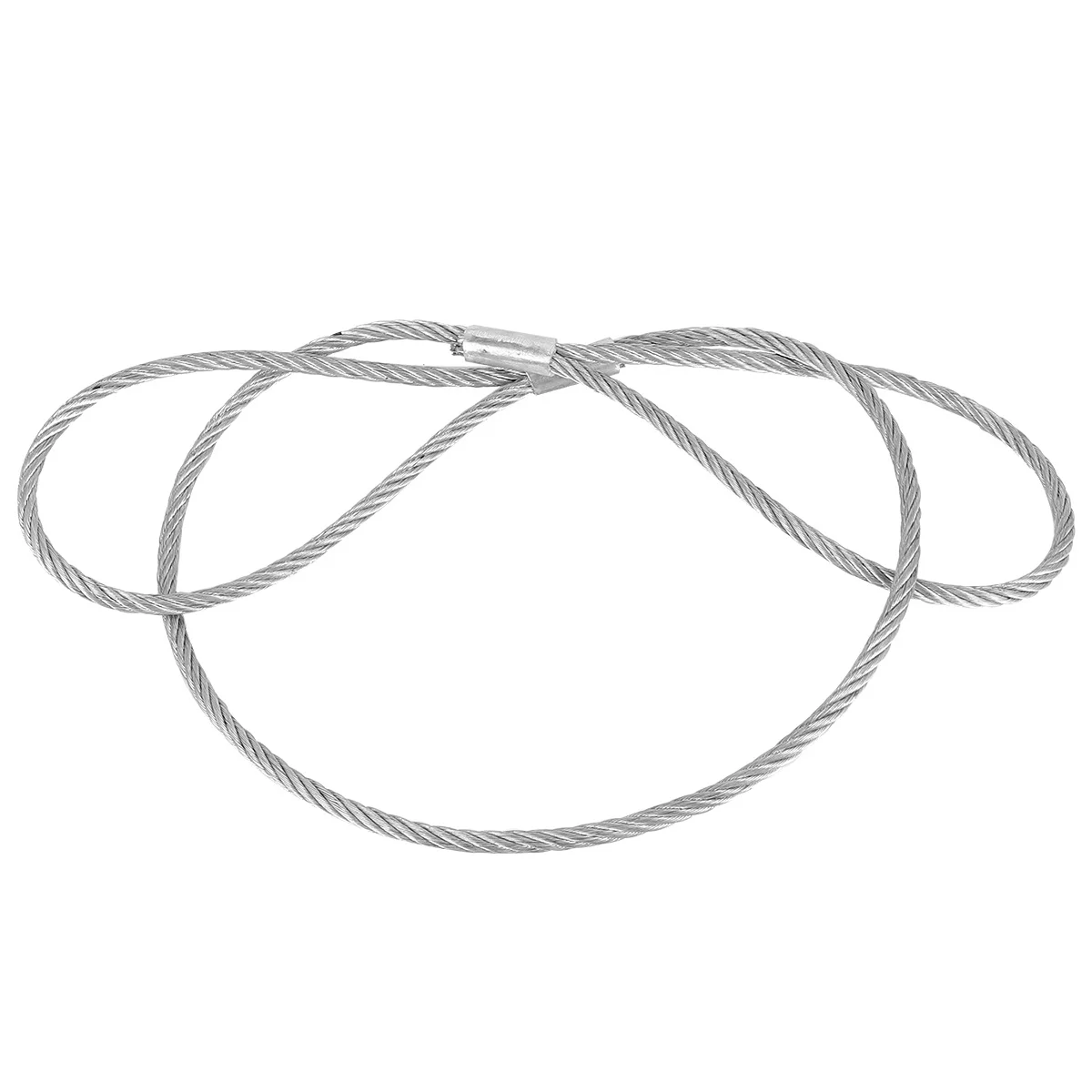 

1 pc Braided Steel Wire Rope 3Mm Flexible Cut Resistant Safety Cable With Vinyl Cover Double Loops For Luggage Locking Tether