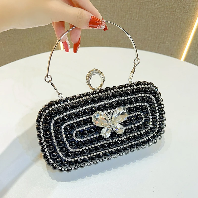 Fashion Evening clutch Purses Diamond Women Handbag Large CapacityParty Shoulder Bag Dress Versatile Pearl Banquet Bag