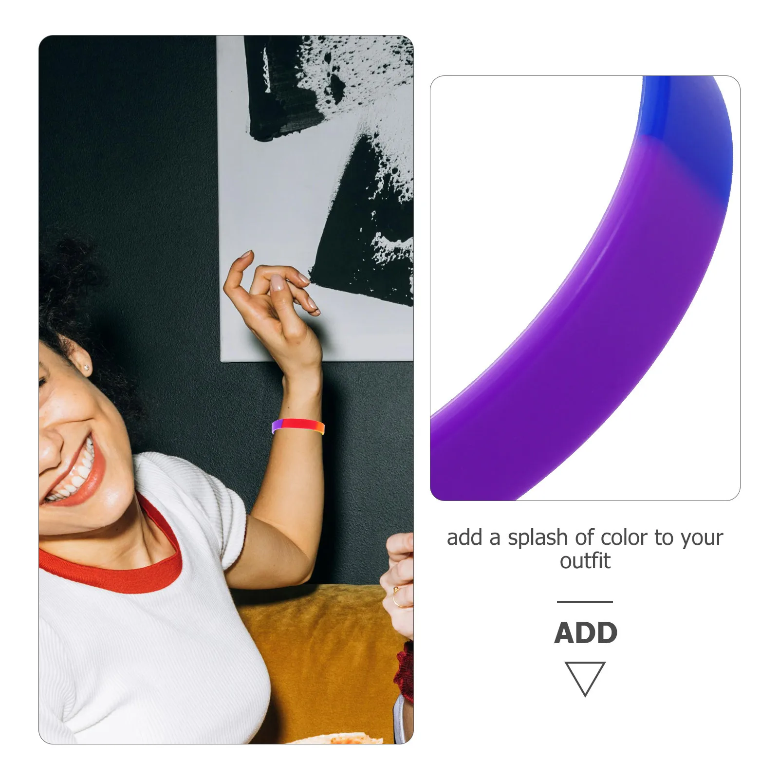 20 قطعة من الأساور المصنوعة من السيليكون بألوان قوس قزح لشهر الفخر أساور ملونة لمستلزمات الحفلات وأشرطة الاحتفال #2