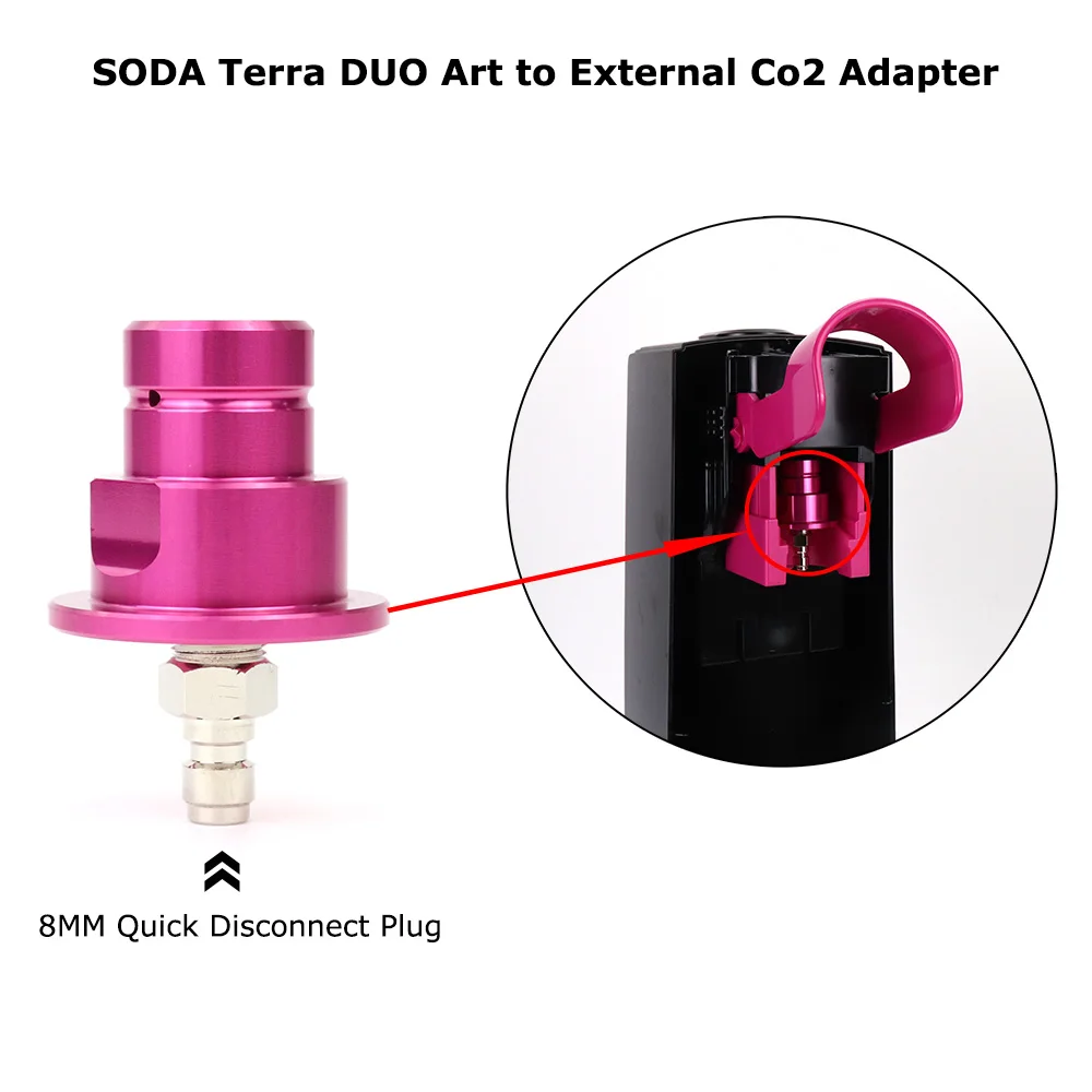 Nieuwe SODA Terra DUO Art Naar Externe Co2 Tank Vul Adapter Slang Kit Fit Sodastream Met W21.8-14 Of CGA320 G3/4 Connector