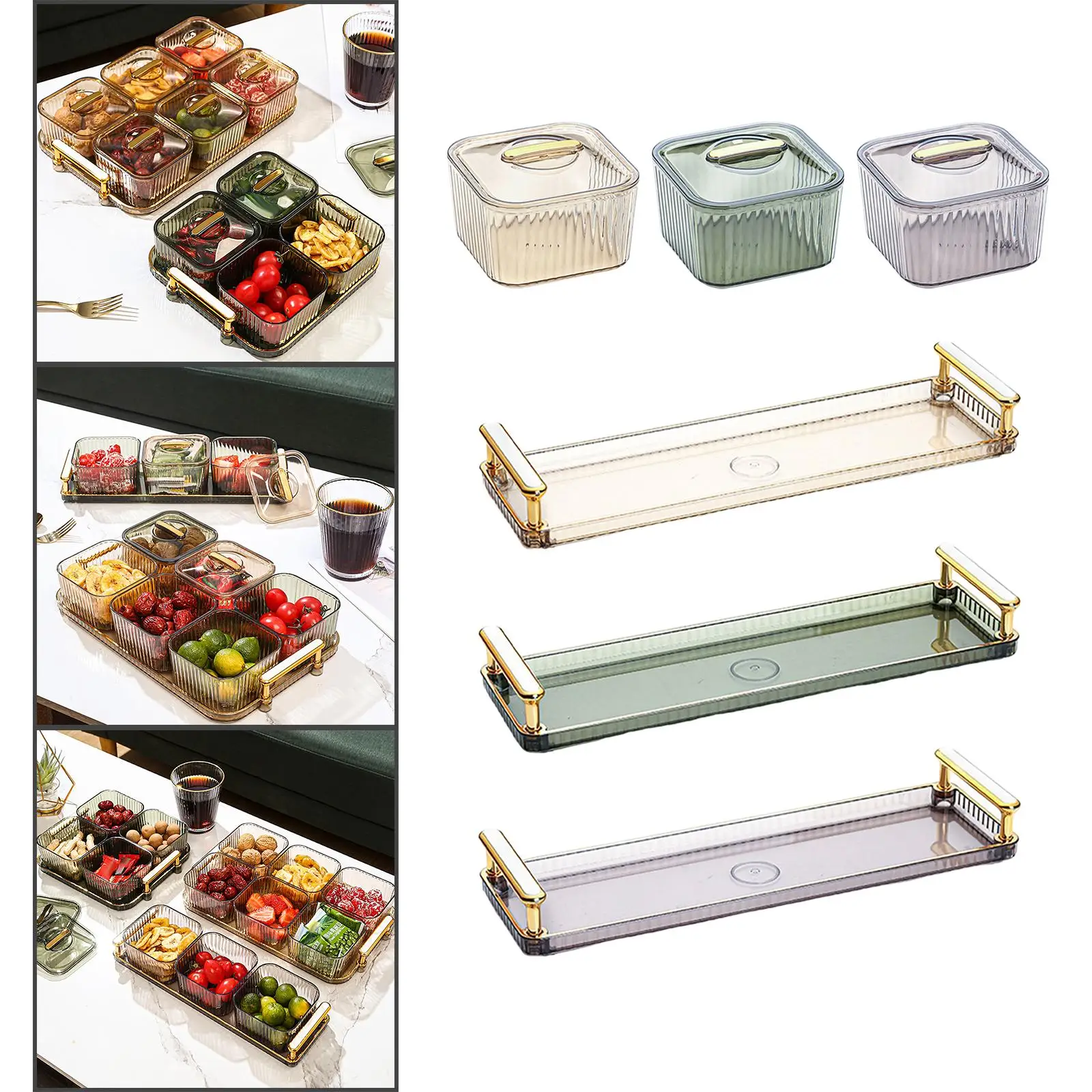 Dried Fruit Plate Creative Decorative Divided Serving Platter Appetizer Serving Tray Nuts Tray for Appetizer Snacks Party