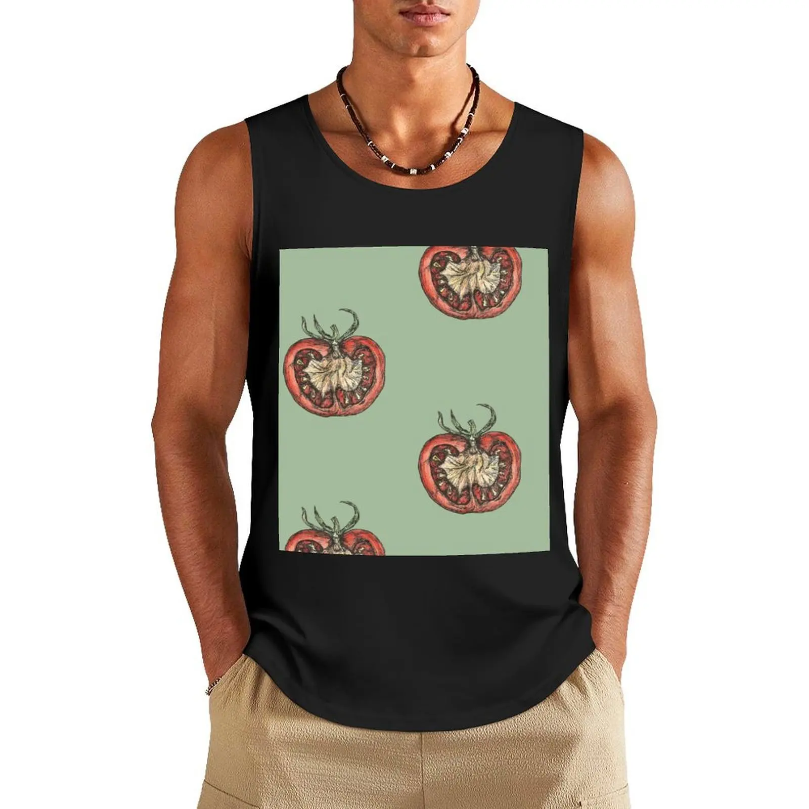 

Tomato Tank Top sports t-shirts for men sleeveless t-shirts for men anime t-shirts