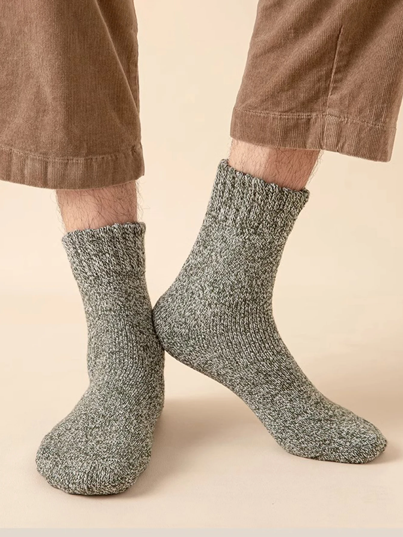 1/5 쌍 솔리드 컬러 패턴 여성 남성 스포츠 양말 두꺼운 모직 양말 커플 양말 Mid-Calf 양말 겨울 가을 남성 양말