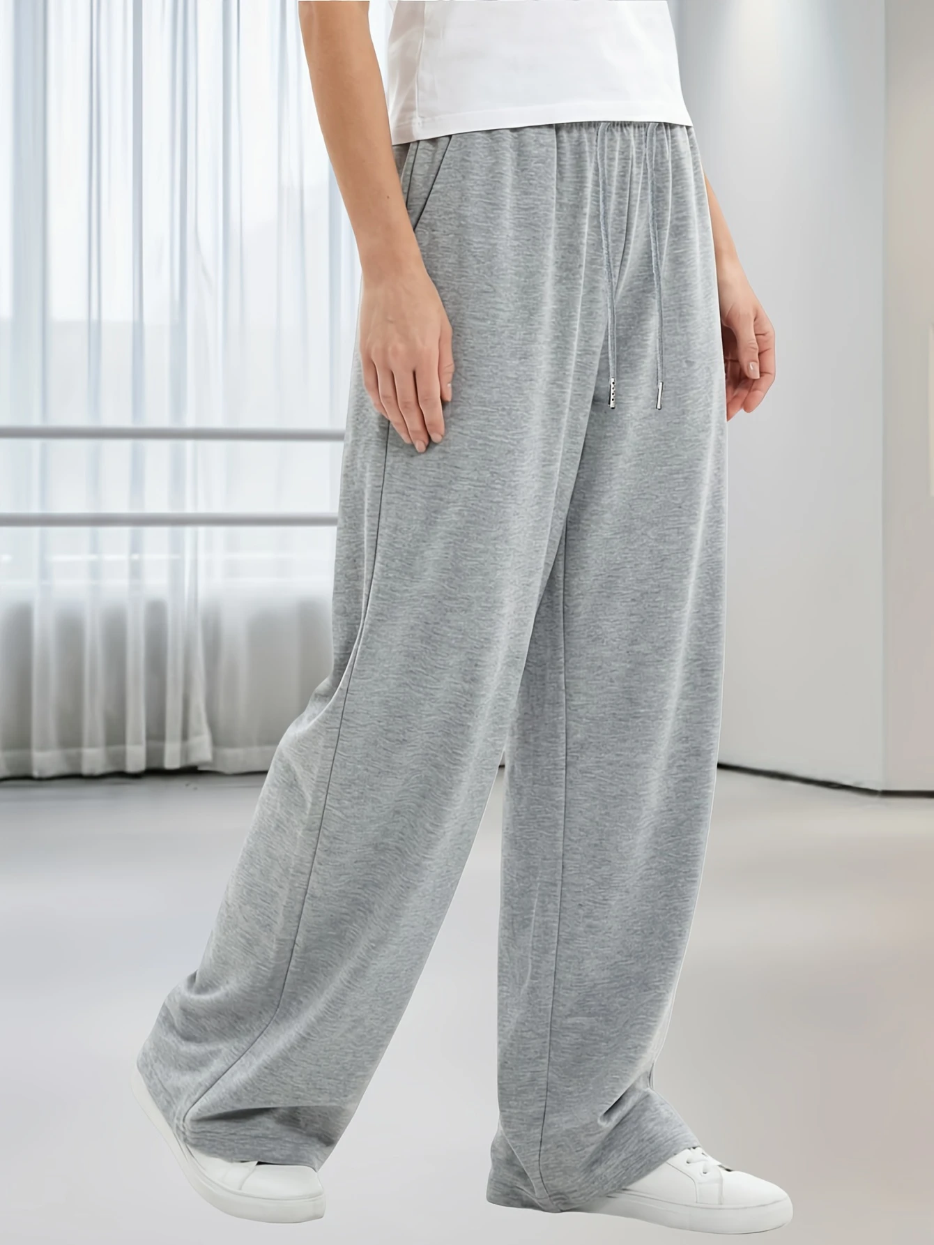 Women'S Loose Wide-Leg Pants for Spring and Summer, Made From Soft Fabric with A Comfortable Drape