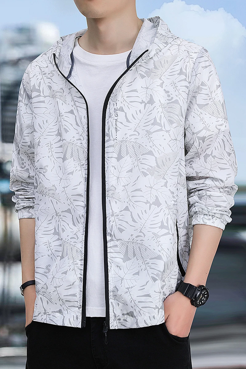 Sun protection clothing, skin clothing, men\'s summer ultra-thin breathable outdoor youth popular sun protection clothing jacket