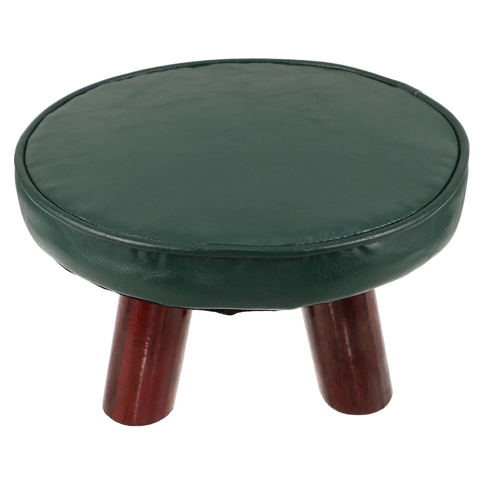 Round Solid Wooden Step Stool Waterproof Footstool Potty Training Toilet Step Stool Footrest Plant Stand Kitchen Bathroom