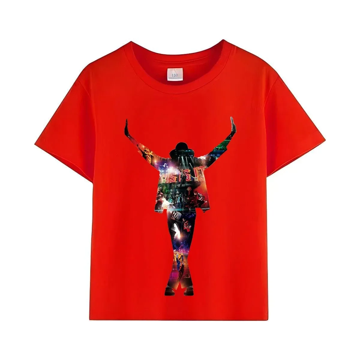 Michael Jackson Rock N Roll T-Shirt für Kinder, modisches Rundhals-Oberteil für Kinder, Sommer-Freizeitkleidung für Babys, Jungen/Mädchen – Detail 13