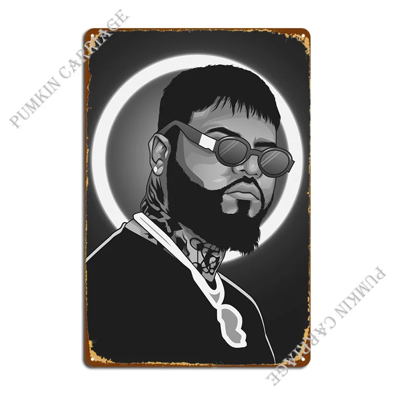 

Farruko Grayscale Metal Plaque Poster Decoration Printed Cinema Pub Garage Decoration Tin Sign Poster