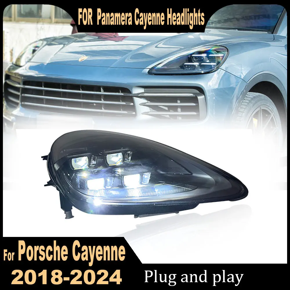 Car Headlights For Porsche Cayenne 9Y0 2018 2019 2020 2021 2022 2023 full LED Headlamp Assembly Projector Lens Accessories