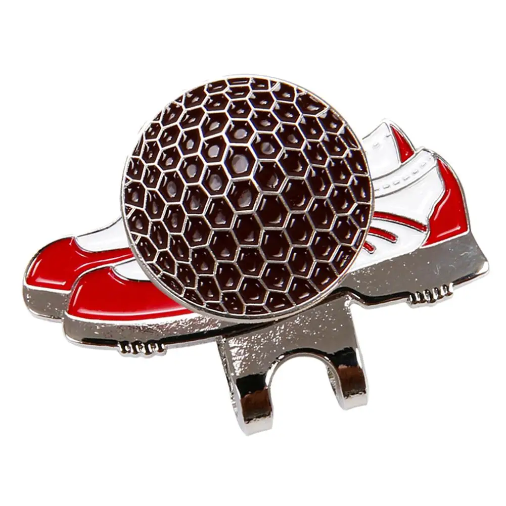 Golf Hat Clip With Detachable Magnetic Ball Marker Sneaker Pattern Golf Hat Clip Marker