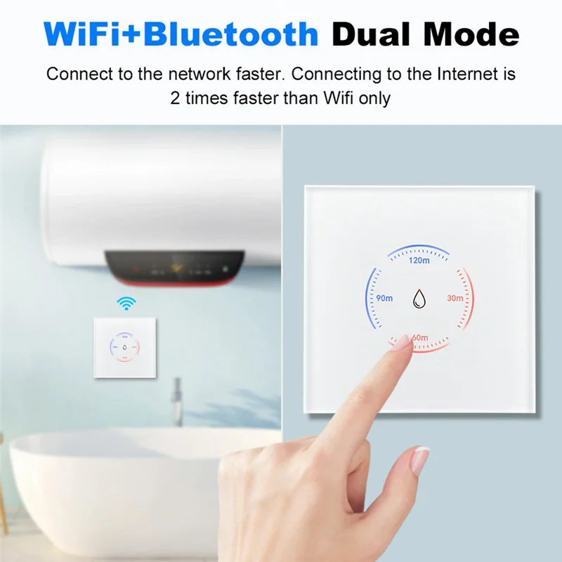 

AONEQ-Tuya EU Wi-Fi умный водонагреватель, переключатель котла 40A 8000 Вт, переключатель управления приложением Smart Life работает для Alexa Google Home