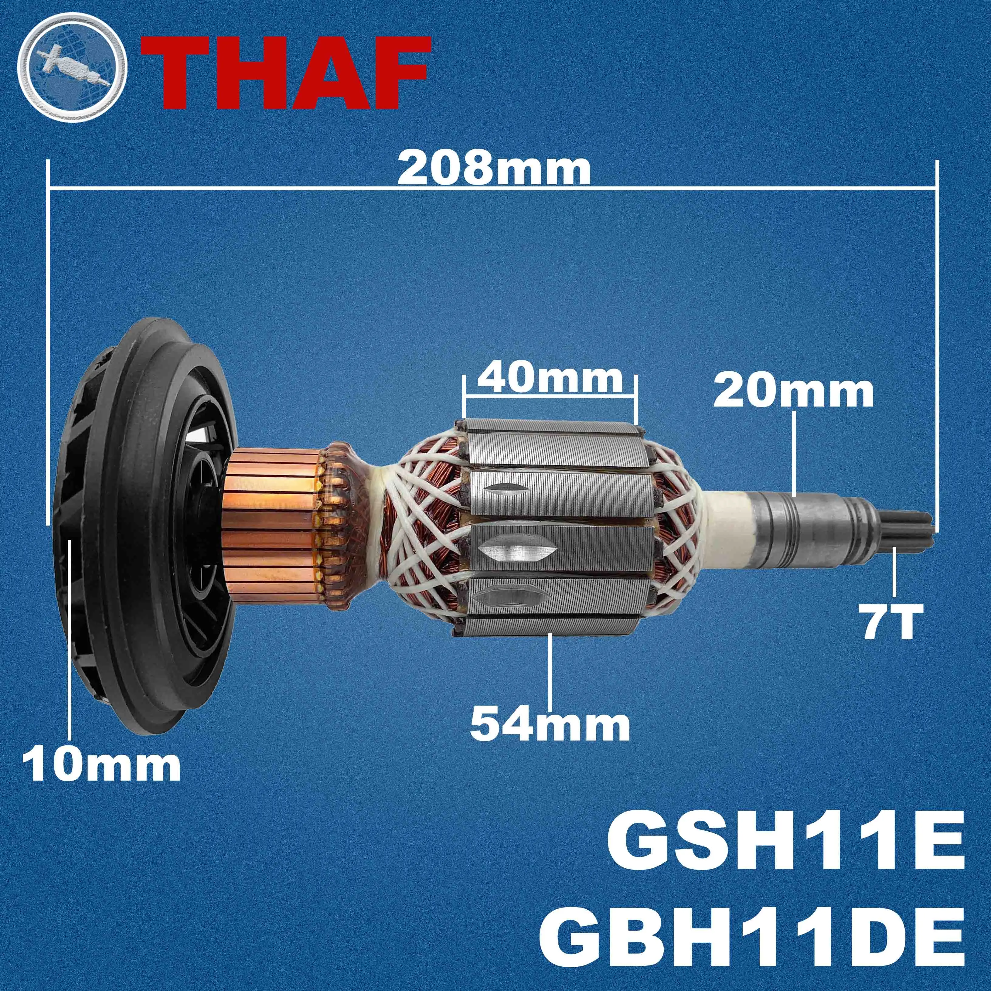 AC 220V 240V GSH11E Armature Rotor For BOSCH GBH11DE Jackhammer Spare Parts Demolition Hammer Breaker GSH 11E GBH 11DE