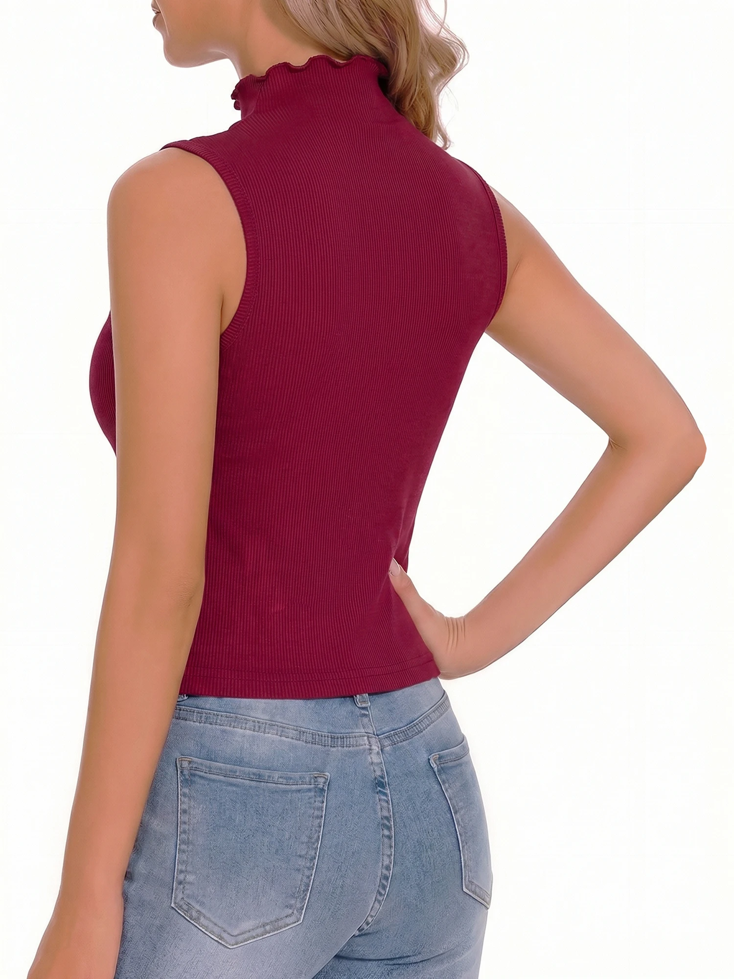 Sophisticated Layering Tank Top, Simple Sleeveless Tee for Business Smart Casual Look