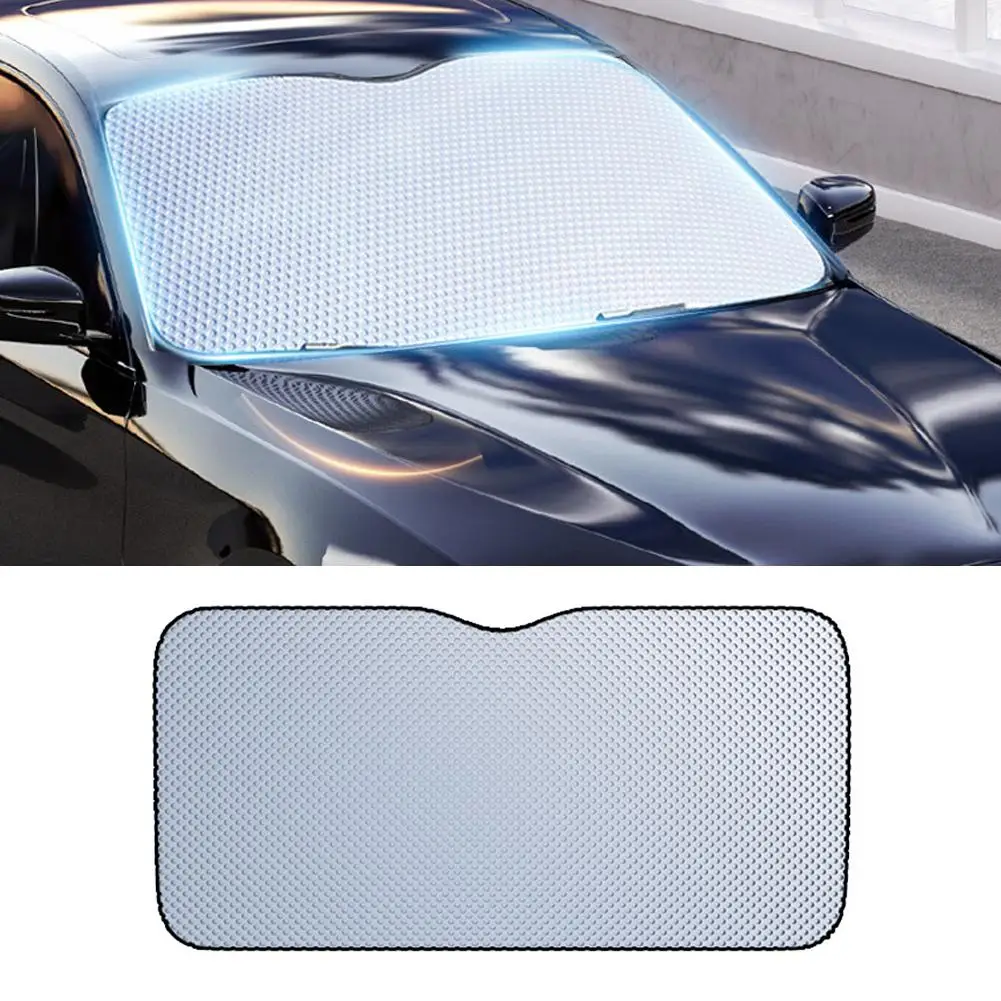 140cm Car Window Sunshade Cover Sun Shade Windshield Visor Protector Foldable Breathable Anti UV Protector Screen Free