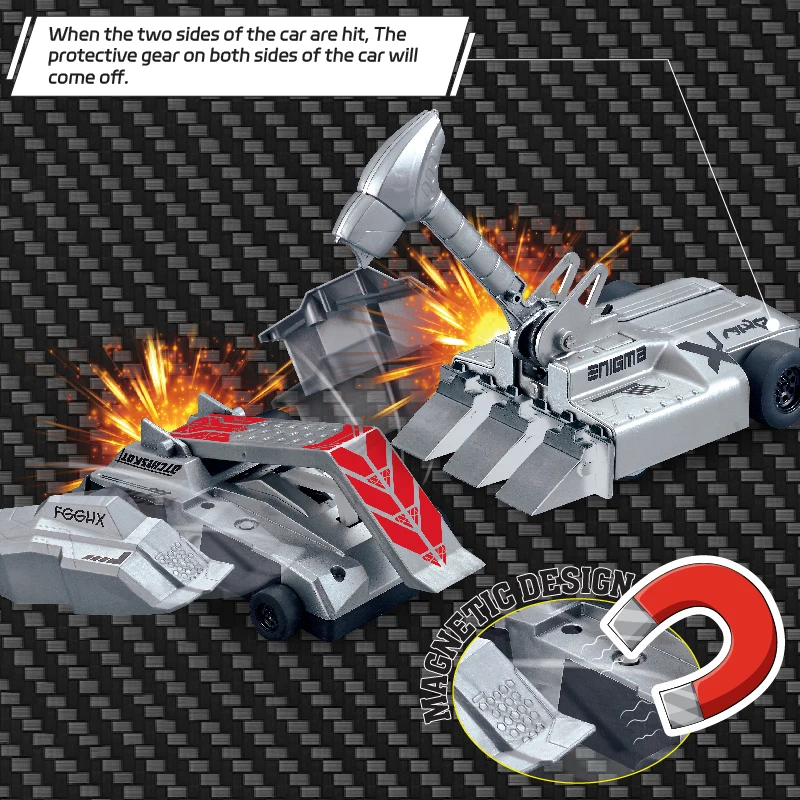 2.4G Double Combat Remote Control Armored Car Bumper Car Remote Control Gladiator Battle Toy Car Parent-child Halloween Gift