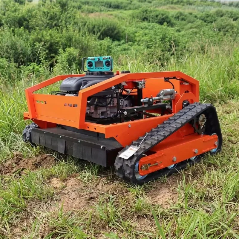 Self-propelled Remote Control Lawn Mower Electric Cordless Model Reinforced Chassis Suitable For Dense Vegetation