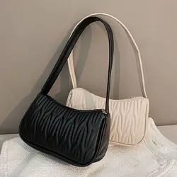 Borsa da donna di moda borse a tracolla in pelle PU borsa a tracolla Casual in tinta unita per donna borsa ascellare di lusso