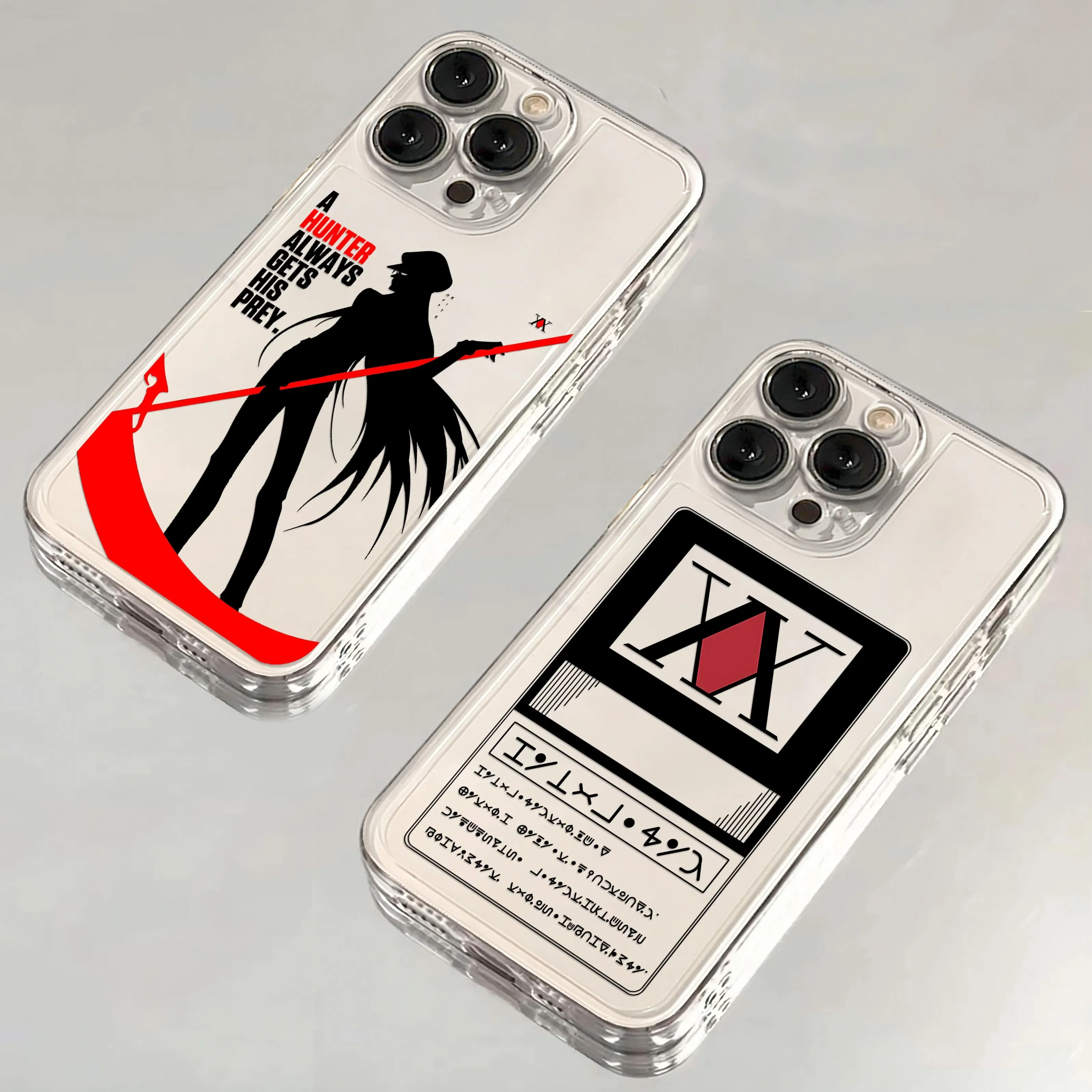 Hot Anime Black HUNTERS×HUNTERS Phone Case For iPhone 16 15 14 13 12 11 Mini Pro Max X XR XSMax 7 8 Plus SE20 Transparent Cover