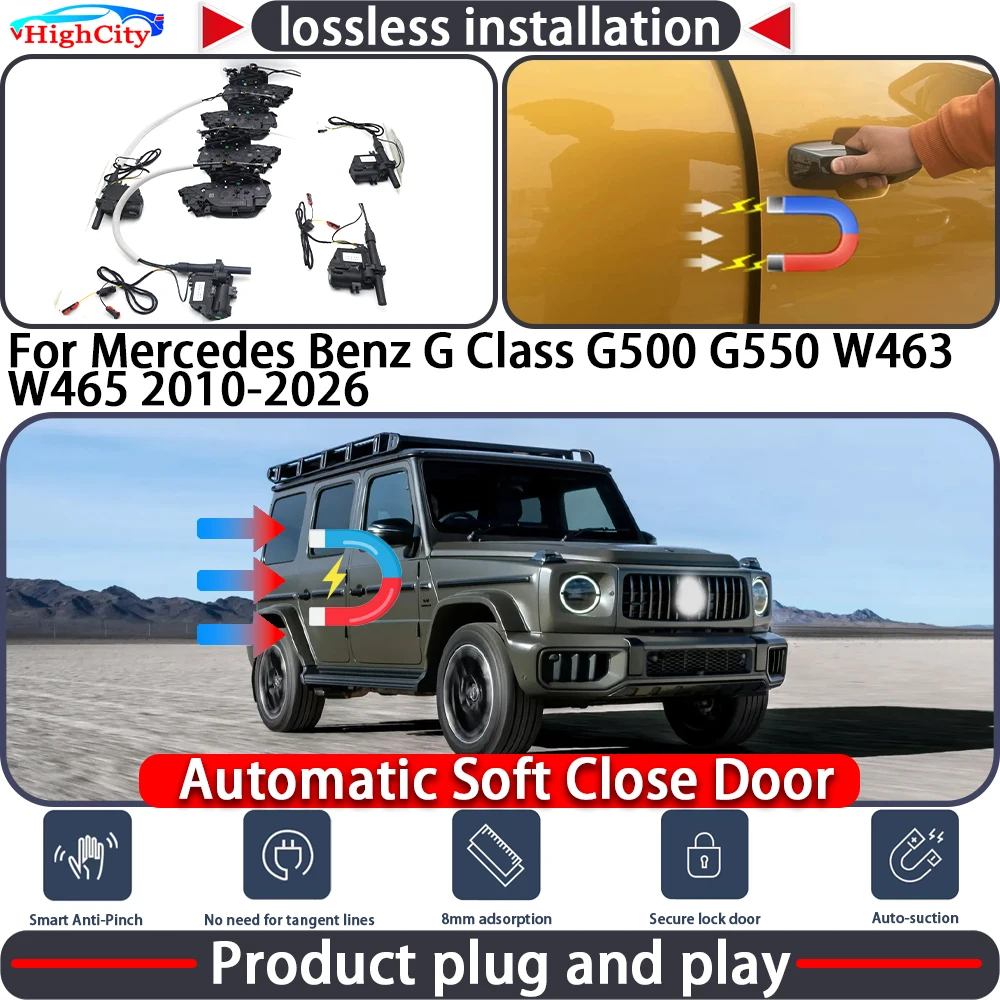 Electric Closing Door Lock Actuator for Mercedes Benz G Class G500 G550 W463 W465 2010-2026 Soft Close Power Latch System Auto