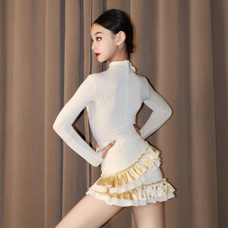 مجموعة أزياء الرقص الشتوية والخريف للفتيات تنورة الزي الراقية للرقص