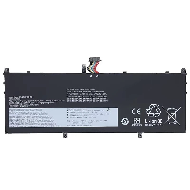 High Quality New L19D4PD1 L19C4PD1 7.68V 7630mAh Laptop Battery For Lenovo Yoga C640-13IML L19D4PD1 L19C4PD1 Replacement Battery