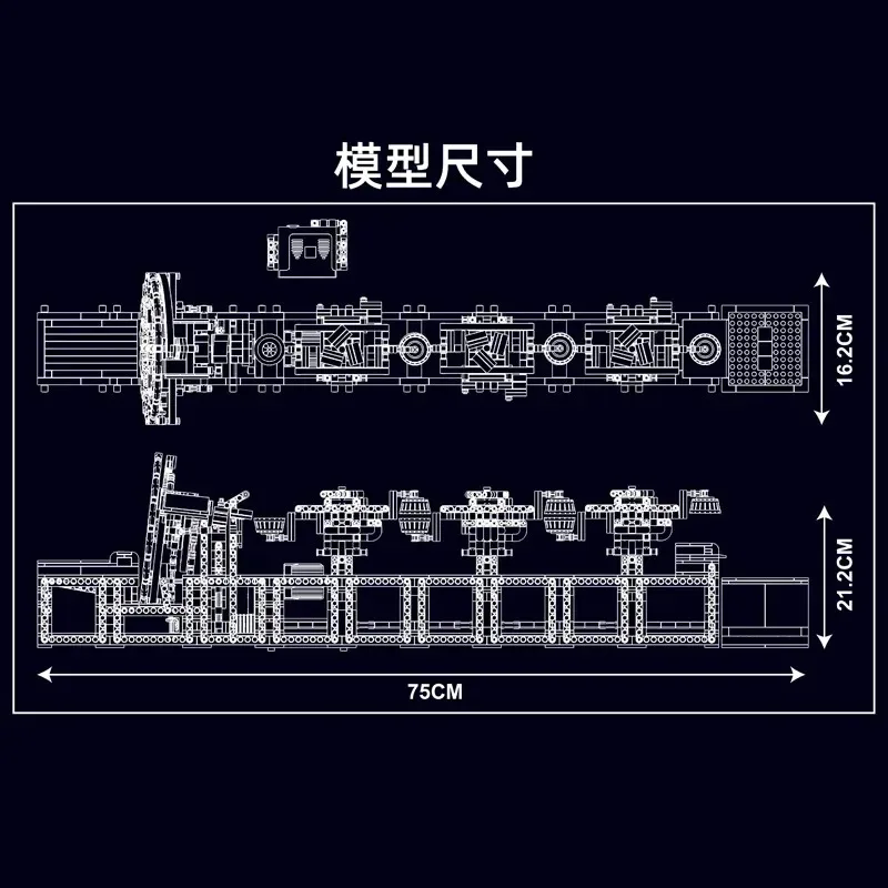 Mould King Tecnico Rolling Ball Building Block I secchi motorizzati Modello di ruota grande Assemblaggio Giocattoli da corsa in marmo per regali per bambini