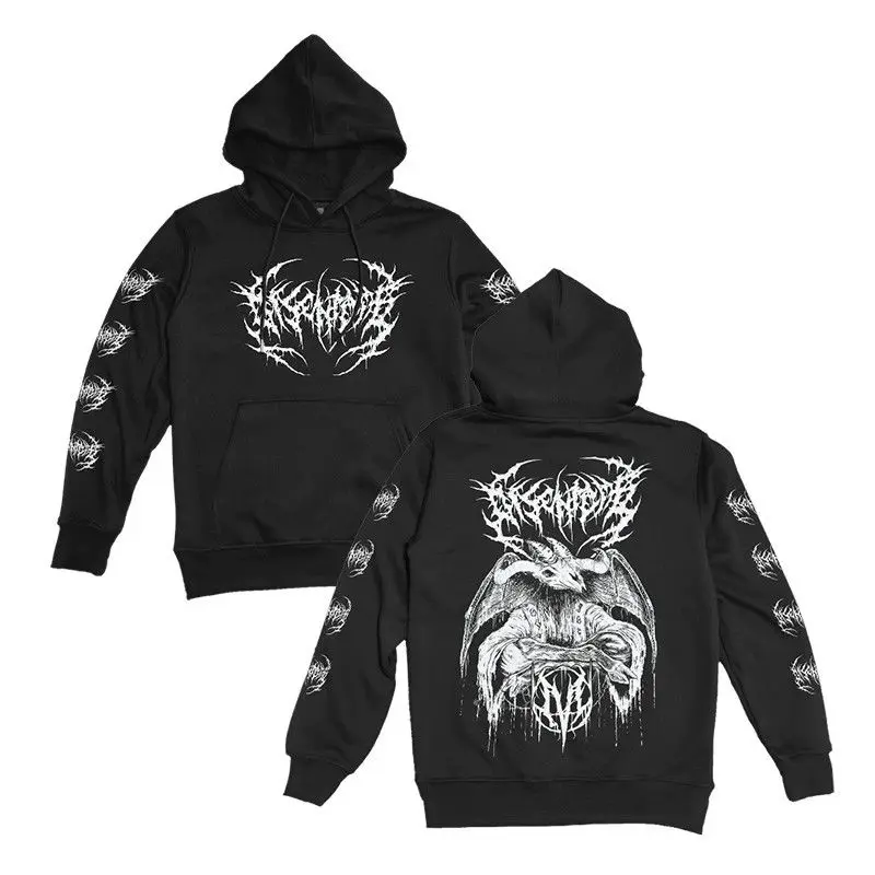 Disentomb Brutal Death Metal Band Goat Head Music Print Men's and Women's Autumn and Winter Casual Hoodie Sweater