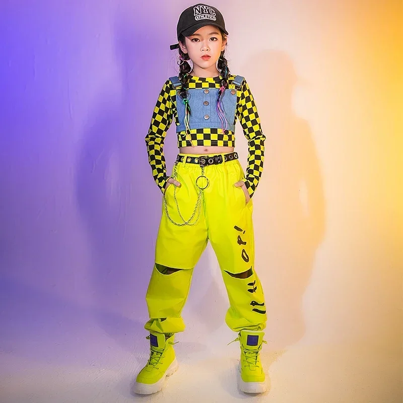 

Детский наряд для уличных танцев, корейский топ, брюки, джазовый костюм, детские красные брюки в стиле хип-хоп, одежда для уличных танцев, костюмы в стиле хип-хоп для девочек, платье