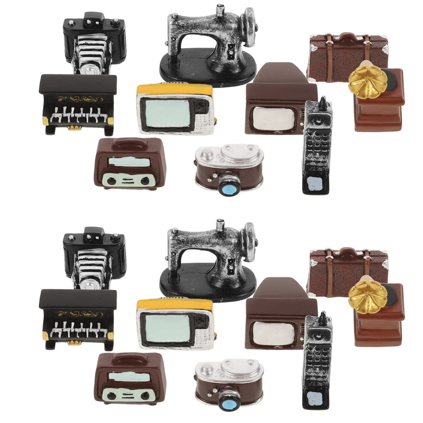 

1Set Vintage Mini Furniture Accessories Decorative Plastic Home Appliances for Mini House DIY Decoration Furniture