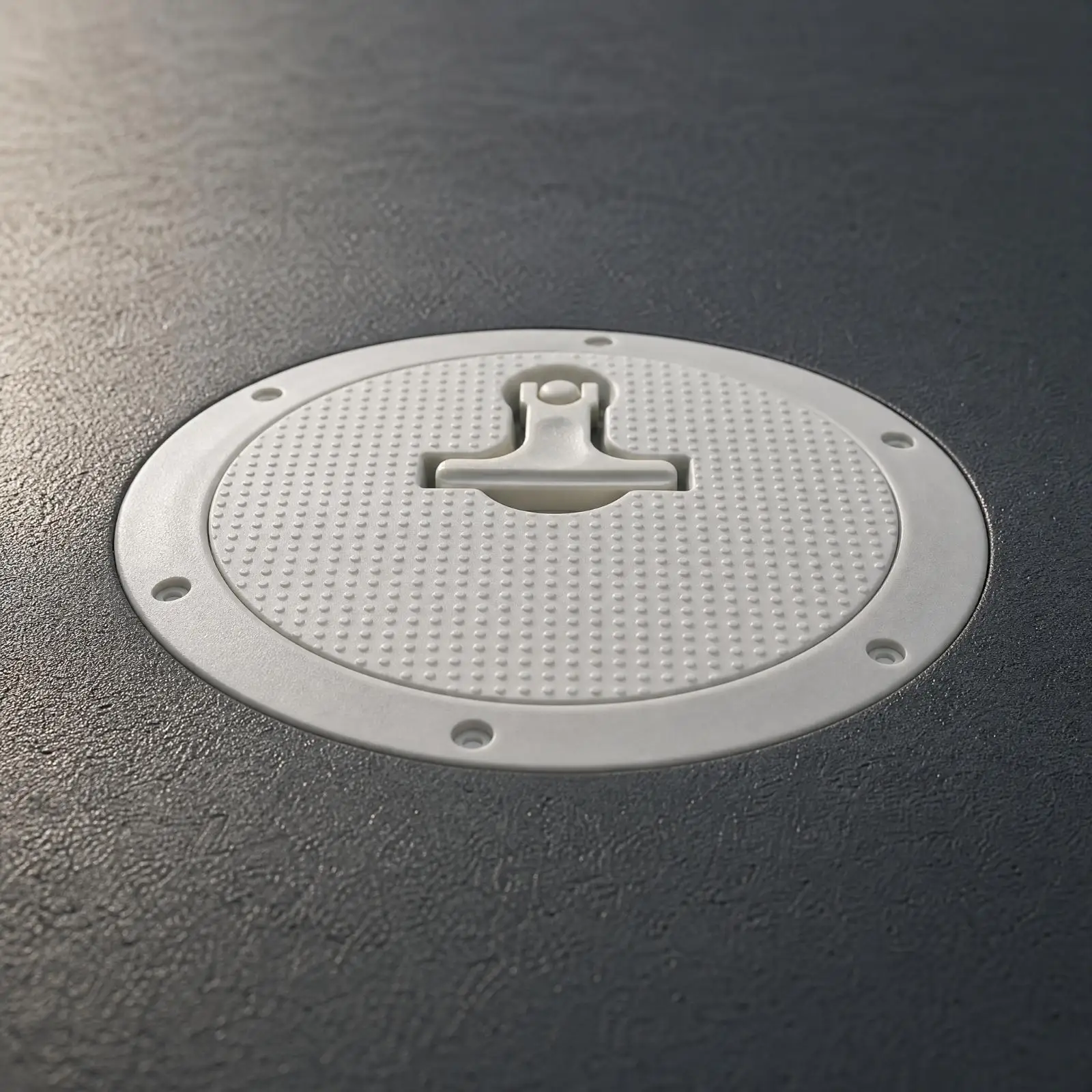 Boat Deck Access Cover 154mm Round Plastic Hatch for Yacht Storage and Marine Equipment Opening