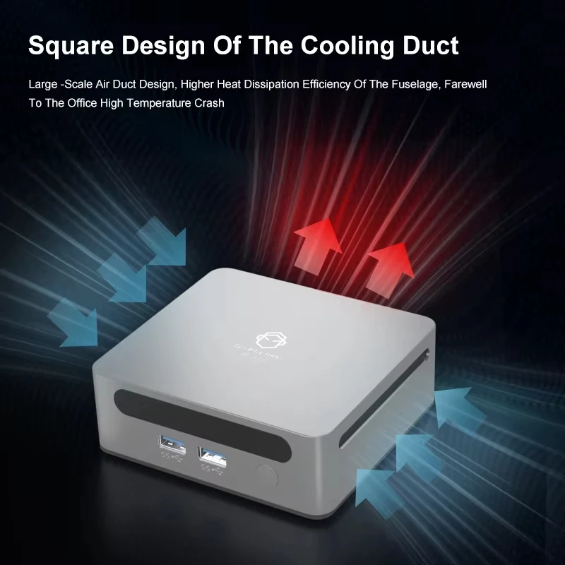 GenMachine Ryzen 5 5600U Mini PC for laptop and desktop computer Windows 11 Pro 16GB/32GB DDR4 Dual Channel WIFI6 Gaming pc