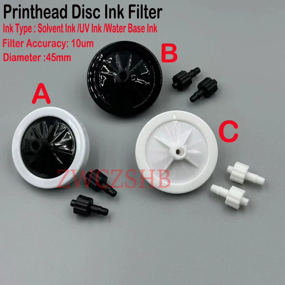 10PCS UV Solvent Printer Disc Ink Filter 10Um 45mm Filter For Epson DX5 DX7 XP600 TX800 I3200 4720 5113 Konica Ricoh Printhead