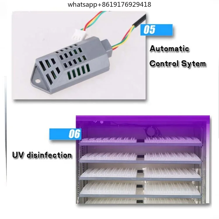 حاضنات آلة التفريخ المشهورة لتفريخ البيض حاضنة البيض الأوتوماتيكية والتفريخ/ 880 قطعة // #6