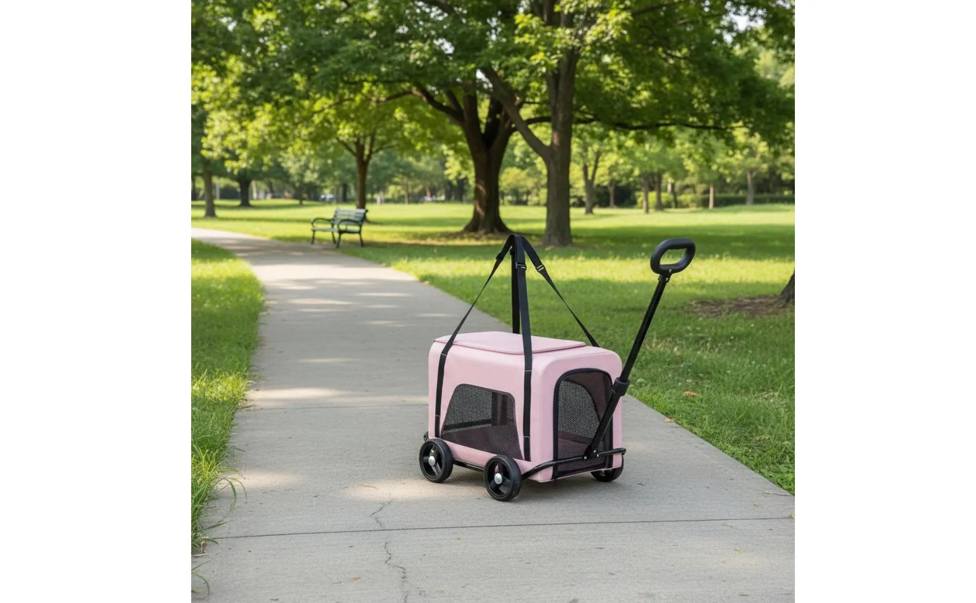 Foldable Pet Stroller Breathable Mesh Small Dog Feline Trolley Bag Pet Trolley Carrier Telescoping Handle Feline Rolling Carrier Foldable Pet Stroller Breathable Mesh Small Dog Feline Trolley Bag Pet Trolley Carrier Telescoping Handle Feline Rolling Carrier