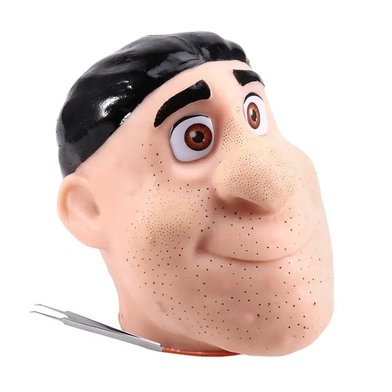 Anxiety Stress Relief Sensory Toy Man Head Pimple Popping Toy With Tweezers Blackhead Removal Acne Popping Decompression
