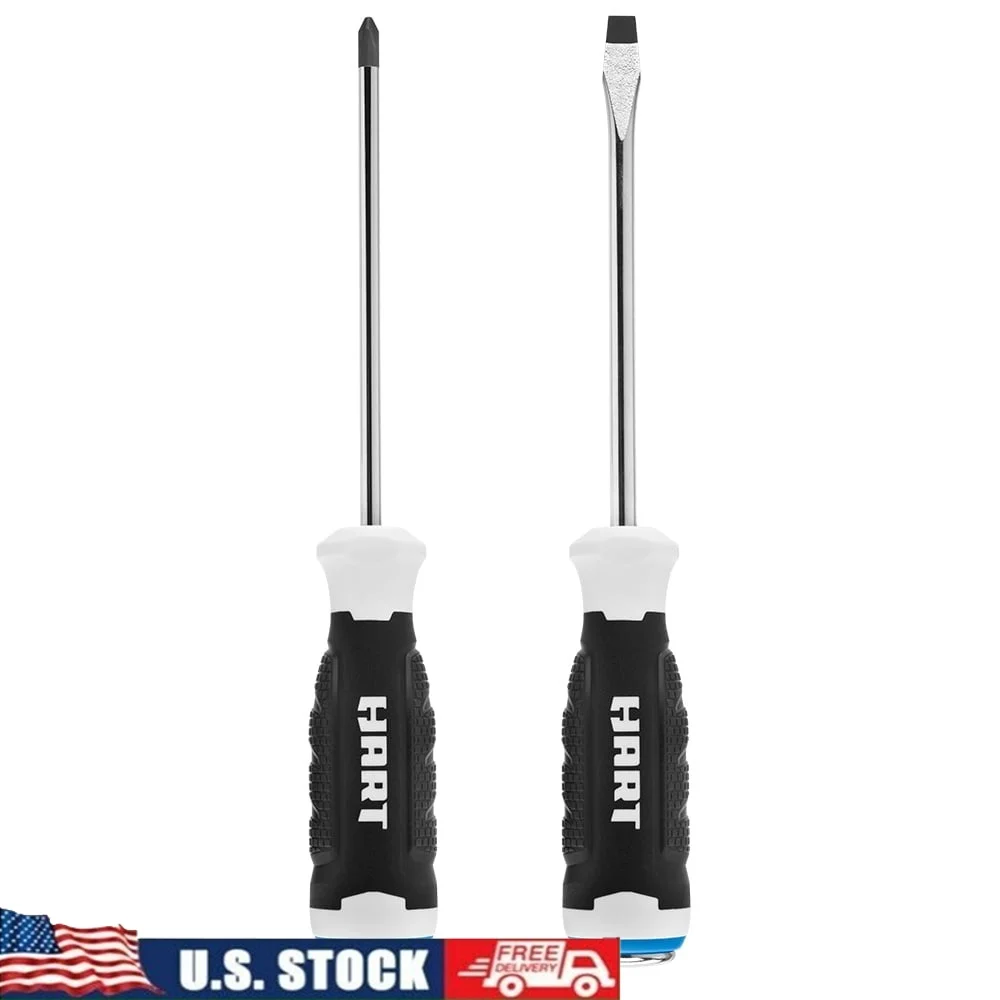 Set di cacciaviti da demolizione da 2 pezzi Punte magnetiche Impugnatura comoda e resistente Strumenti di identificazione rapida con nucleo interamente in metallo con intaglio Phillips