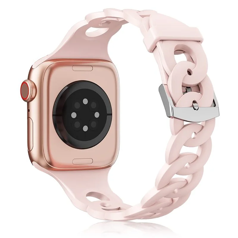 Cute Doughnut Silicone Strap for Apple watch bands 40mm 41 42 38mm watches for woman bracelet correa iWatch 10 9 8 7 6 5 4 3 SE