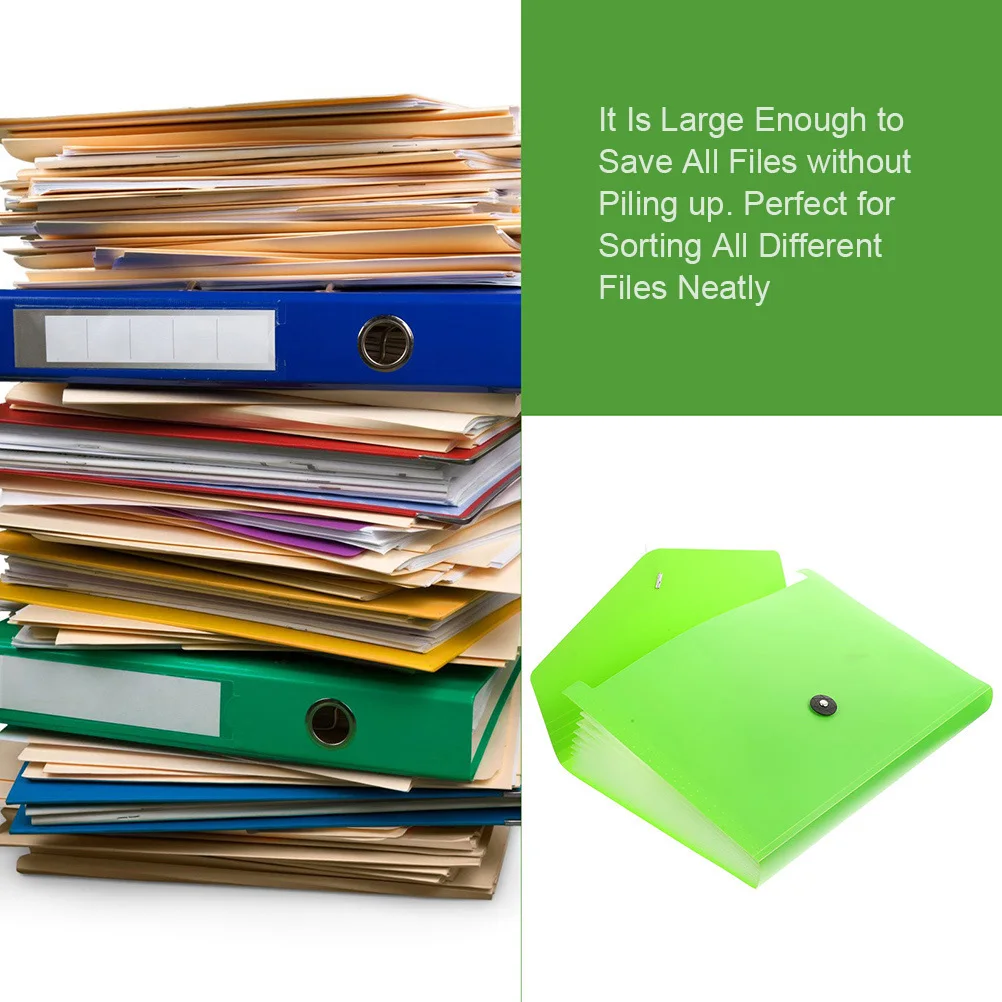 

2Pcs Accordion File Organizer Portable Multi-Pocket Folder Document Sorting Receipt Storage Organizer Accordion Folder