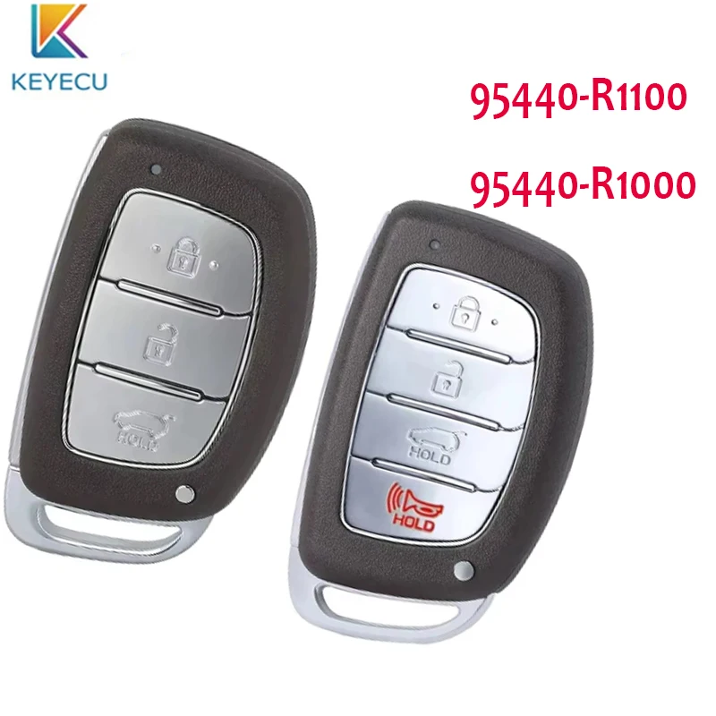 KEYECU Smart Remote key Fob for Hyundai HB20 2020 2021 2022 2023 4A Chip 433Mhz 95440-R1100 95440-R1000 3/4 Button