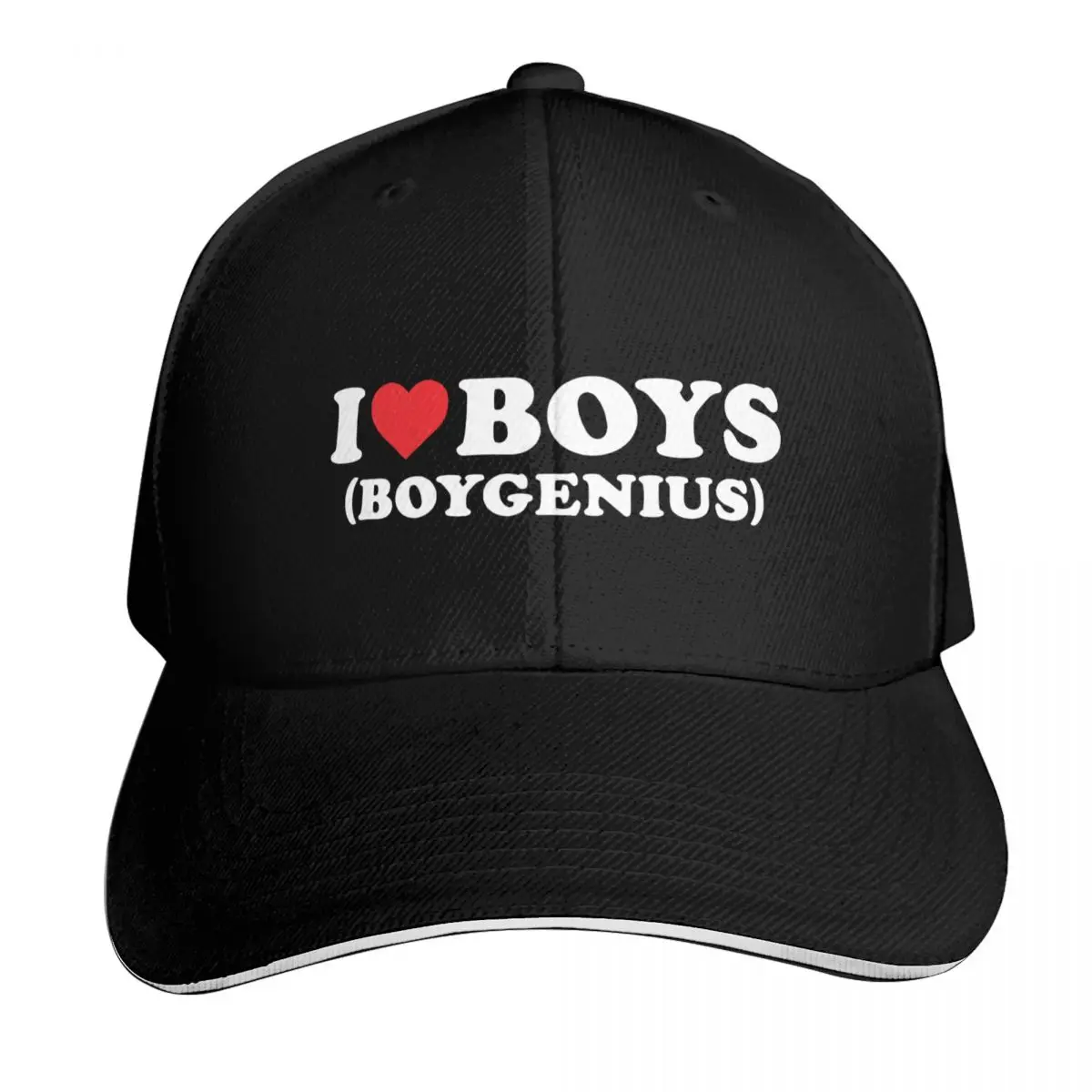 I Love Boys - White Baseball Cap Military Tactical Cap Trucker Hat Beach Ball Cap Women's Golf Clothing Men's