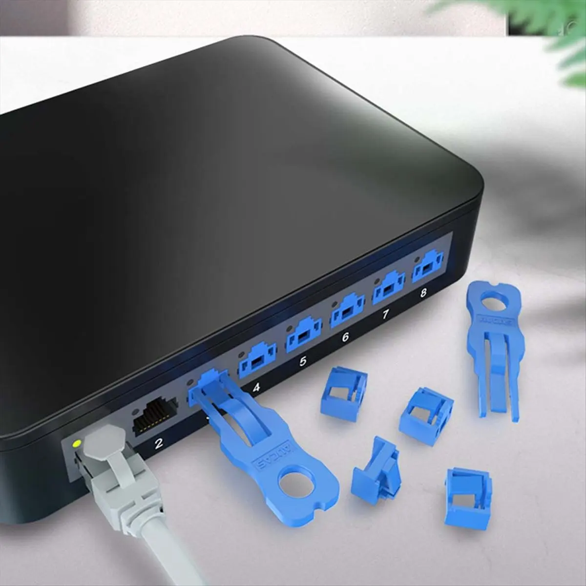 

Комплект для блокировки порта RJ45 A74U с ключом, защитный заглушка для Ethernet-портов, защита от пыли для роутеров и компьютерных портов, желтый