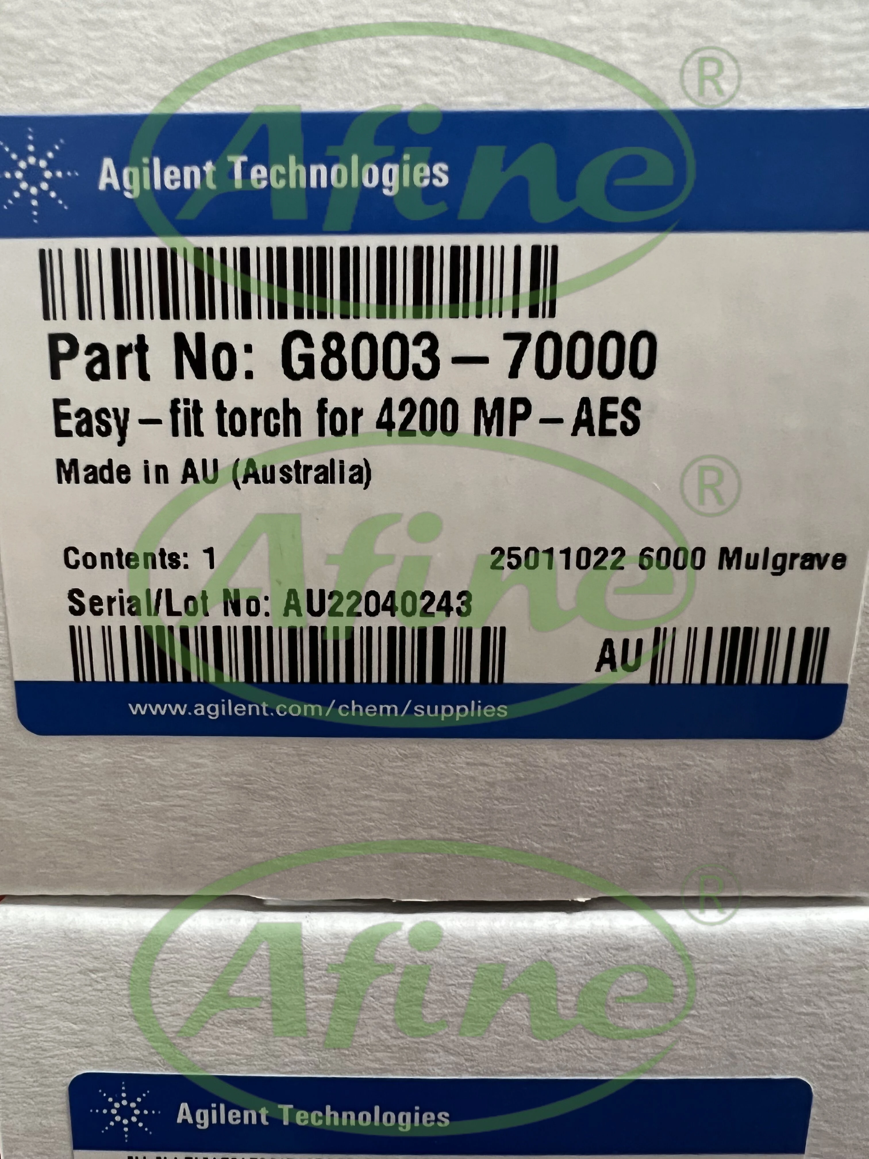 

AFINE Agilent 4100 Torch Spare Parts, G8003-7000, for Agilent 4200 MP-AES I.D. 1.2 mm Fitting Base