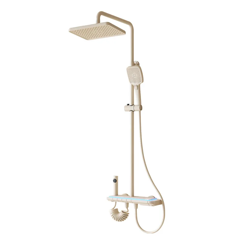 

Cream wind, shower, set, household, shower, all copper, concealed, bathroom, toilet