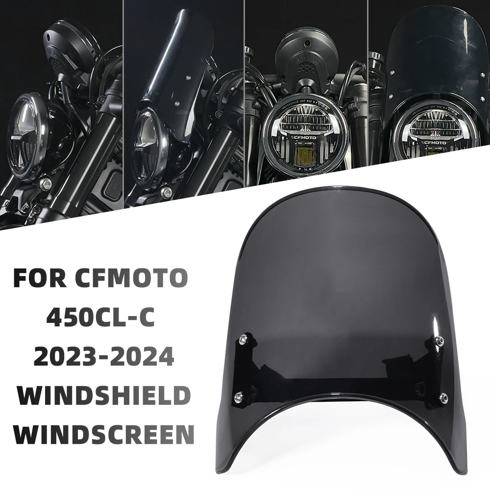 

Motorcycle Front Windshield Airflow Deflector Windscreen For CFMOTO 450CLC 450CL-C 450 CLC CL-C 2023 2024 cf moto ClC450 CL-C450